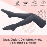Meso Women's 3 Pairs Awesome Thigh High Cotton Socks, Comfortable, Soft and Super Durable Size 6-9 M1025-01 (Grey, Dark Grey, Beige)