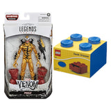 Venom 6-inch Collectible Action Figure Toy Phage Premium Design and 1 Accessory+ Desk Drawer 4 knobs Stackable Storage Box Blue, Pack of 2