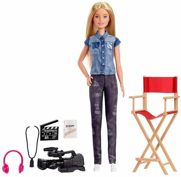 Barbie Film Director Playset with Doll, Chair, Camera and Accessories