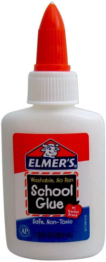 Elmer's E301 School Glue, Washable No-Run, 1.25 Ounces (Pack of 12)