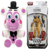 Five Nights at Freddy's Pizza Simulator - Helpy Collectible Figure + Venom 6-inch Collectible Action Figure Toy Phage Premium Design and 1 Accessory, Pack of 2
