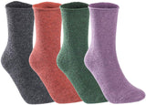 Lian LifeStyle Big Girl's Women's Fashion Wool Blend Crew Socks L1844 Size 6-9