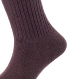 Lovely Annie Big Girl's & Women's 4 Pairs Knee High Wool Socks | Comfy, Cozy and Fancy Leg Warmer Stockings AFS05 Size L/XL(Brown)