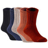 Children's Durable, Stretchable, Thick & Warm Wool Crew Socks. Perfect as Winter Snow Sock and All Seasons FS01, 5 Pair, Size 4Y-6Y, Black, Navy, Biege, Coffee, Wine