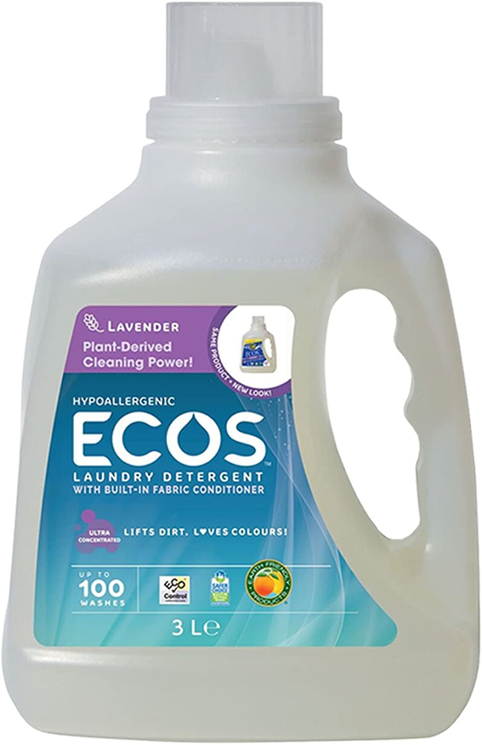Laundary Detergent With Built in Fabric Softner Enzymes, Lavender, Plant Derived, Hyper Allergenic, Pack of 4, 100 Fl OZ Per Pack