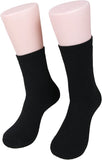 Lian LifeStyle Men's 2 Pairs Extra Thick Wool Blend Socks Plain Color Size 9-11