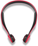 Lian LifeStyle Premium Bone Conduction Headphones Lightweight & Waterproof w/Mic & Bluetooth. Wireless Over-Ear Headset for Adults and Kids, Suitable for Sports, Gaming, Travel or Office (Red)