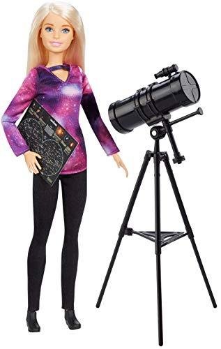 Barbie Astrophysicist Doll, Blonde with Telescope and Star Map, Inspired by National Geographic