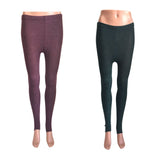 Lian LifeStyle Ultra Comfy Spandex Leggings for Women 2 Pair's | Teen & Juniors leggings - Breathable & Lightweight | Stretchy & Cool Active Wear: Workout Tights, Yoga Pants, Running Leggings | Perfect as Daily Basics, Color (Wine,Green)
