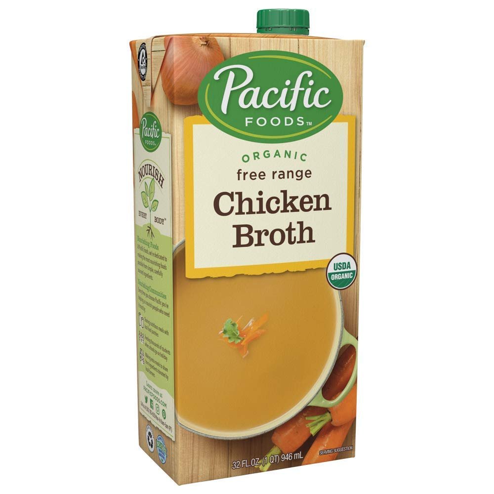 Organic Free Range Chicken Broth, 32 oz, Pack of 4