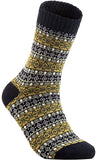 Lian LifeStyle Men's 5 Pair Pack Wool Soft Folk Design Fashion Socks Diamond Size 7-9