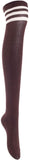 Lian LifeStyle Big Girls' Women's 4 Pairs Thigh High Cotton Socks L1022 Size 6-9