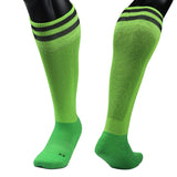 Meso Men's 2 Pairs Extremely Durable Knee High Sports Socks - Fitness & Workout Clothing, Gym, Gear or Fashion Socks XL003 Size M(Green)