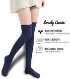 Women's 3 Pairs Thigh High Cotton Socks JM1025 Size 6-9