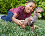 Jurassic World Camp Cretaceous Isla Nublar Control ‘N Conquer Carnotaurus Toro Large Dinosaur Figure with Primal Attack Feature, Sounds, Movable Joints, Authentic Detail; Map & Stickers