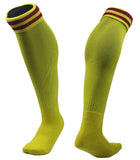 Lian LifeStyle Exceptional Boy's 1 Pair Knee High Sports Socks for Soccer, Softball, Baseball, and Many Other Sports XL002 Size XS Yellow