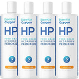 Oxygen Plus Hydrogen Peroxide, With 3% Food Grade, No Toxic Stabilizers or Heavy Metals, Ultimate Cleaner for 1st Aid Cuts and Scrapes, NON GMO, Won't Burn, Pack of 4, 16 Fl OZ Per Pack
