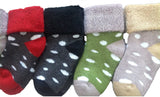 Lian LifeStyle Men's 5 Pairs Pack Rabit Hair&Wool Crew Socks Solid Size 7-11 Solid