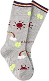 Lovely Annie Unisex Children 6 Pairs Pack Non-Skid Knee High Cotton Socks 6M-3Y