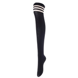 Lovely Annie Women's 5 Pairs Incredible Durable Super Soft Unique Over Knee High Thigh High Cotton Socks Size 6-9 A1022(Black,Coffee,DG,Khaki,White)