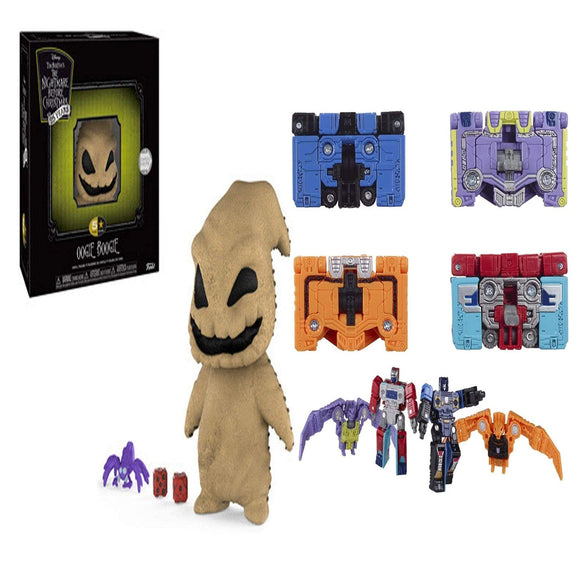 Nightmare Before Christmas - Oogie Boogie Collectible Figure + Transformers Micromaster WFC-GS10 1.5-inch Soundwave Spy Patrol (3rd Unit 4-Pack), Pack of 2