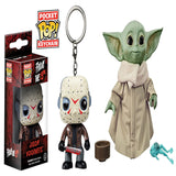 Keychain: Horror - Jason Voorhees Toy Figure+ The Child Talking Toy with Character Sounds and Accessories The Mandalorian, Pack of 2