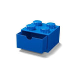 LEGO Blue Desk Drawer 4 Knobs Storage Box Blue