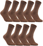 Lian LifeStyle Ultralight Men's 9 Pairs Breathable Wool Crew Socks Size 6-9