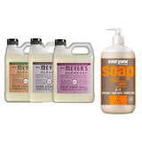 Liquid Hand Soap Refill, 1 Pack Geranium, 1 Pack Lavender, 1 Pack Peony, 33 OZ each include 1, 32 OZ Bottle of Bath & Shower Gel Soap, Citrus/Mint