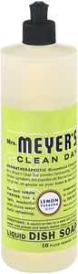 Mrs. Meyer's Clean Day Dish Soap, Lemon Verbena, 16-Ounce Bottles (Case of 18)