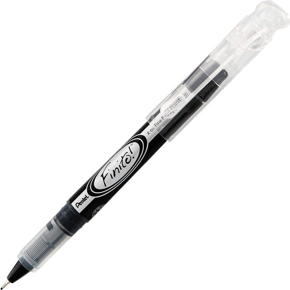 Pentel Finito! Porous Point Pen, Extra Fine Point Tip, Black Ink, Box of 12 (SD98-A)