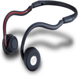 Lian LifeStyle Premium Bone Conduction Headphones Lightweight & Waterproof w/ Mic & Bluetooth. Wireless Over Ear Headset for Adults and Kids, suitable for Sports, Gaming, Office or Travel (Black Red)
