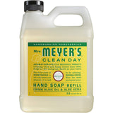 Liquid Hand Soap Refill, 1 Pack Basil, 1 Pack Geranium, 1 Pack Honey Suckle, 33 OZ each include 1, 32 OZ Bottle of Bath & Shower Gel Soap, Citrus/Mint