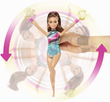 Barbie Dreamhouse Adventures Teresa Spin ‘n Twirl Gymnast Doll, 11.5-inch Brunette, in Leotard, with Accessories