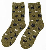 Lian LifeStyle Attractive Women's 6 Pairs Mid Calf Cotton Socks HR1783 Size 6-9