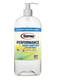 Sterno 70% Alcohol Gel Hand Sanitizer 33.8 fl oz Bottle with Pump (Pack of 8), Made in USA - Performance Lemon Zest Fragrance