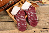 Lian LifeStyle Women's Premium Angora Lambs Wool Extra Thick Socks Classical