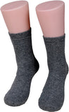 Lian LifeStyle Men's 2 Pairs Extra Thick Wool Blend Socks Plain Color Size 9-11