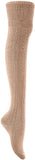 Lian LifeStyle Women's Big Girl's 3 Pairs Thigh High Cotton Socks J1025 Size 6-9