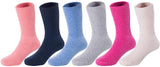 Lovely Annie Children's 5 Pairs Wool Blend Socks Plain 4 Sizes