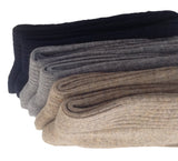 5 Pairs High Performance, Breathable, Lightweight Men's Wool Crew Socks as Hiking Socks & Running Socks Size 6-9 Solid Navy Gray Beige