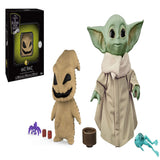 Nightmare Before Christmas - Oogie Boogie Collectible Figure + The Child Talking Toy with Character Sounds and Accessories The Mandalorian, Pack of 2