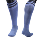 Meso Men's 2 Pairs Extremely Durable Knee High Sports Socks - Fitness & Workout Clothing, Gym, Gear or Fashion Socks XL003 Size M(Light Blue)