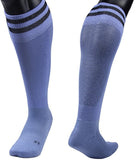 Lovely Annie Women's 2 Pairs Knee High Sports Socks for Baseball/Soccer/Lacrosse 003 M(Light Blue)