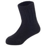 6 Pairs Children's Durable, Stretchable, Thick & Warm Wool Crew Socks. Perfect as Winter Snow Sock and All Seasons FS01 6P Size 2Y-4Y(Black)