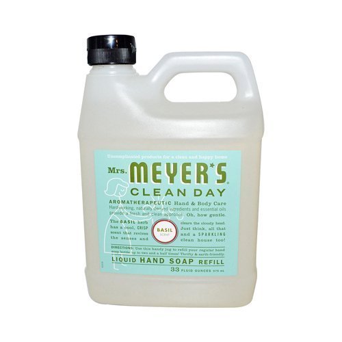 Mrs. Meyer's Mrs. Meyer's Liquid Hand Soap Refill, Basil, 33 Fluid Ounce