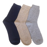 3 Pairs High Performance, Breathable, Lightweight Men's Wool Crew Socks as Hiking Socks & Running Socks Size 6-9 Solid 3 Color