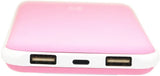Lian LifeStyle Exceptional Portable Phone Charger w/Dual USB Output - 10000 mAh Ultra High Capacity Power Bank, High-Speed Charging for iPhone, iPad, Samsung & Other Cell Phones - Y3 Pink