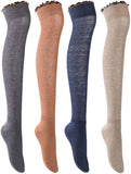 Lian LifeStyle Luxurious Angora Women's 5 Pairs Wool Crew Socks Size 6-9