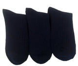 3 Pairs High Performance, Breathable, Lightweight Men's Wool Crew Socks as Hiking Socks & Running Socks Size 6-9 Solid Navy